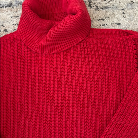 Astr Red Off-the-Shoulder Sweater - Picture 3 of 4